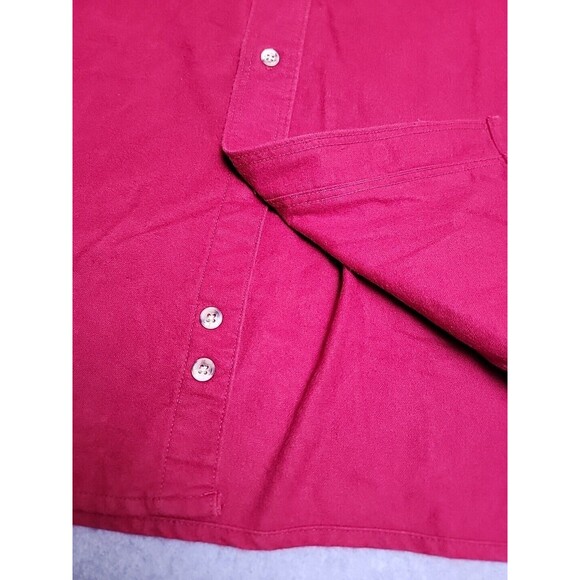 VTG Eddie Bauer Chamois Shirt Mens XL Red Flannel Cotton Heavy Outdoor 90s ISA - Picture 9 of 14